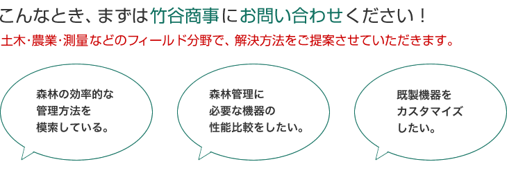 こんなとき、先ずは竹谷商事にお問合せください！